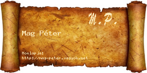 Mag Péter névjegykártya